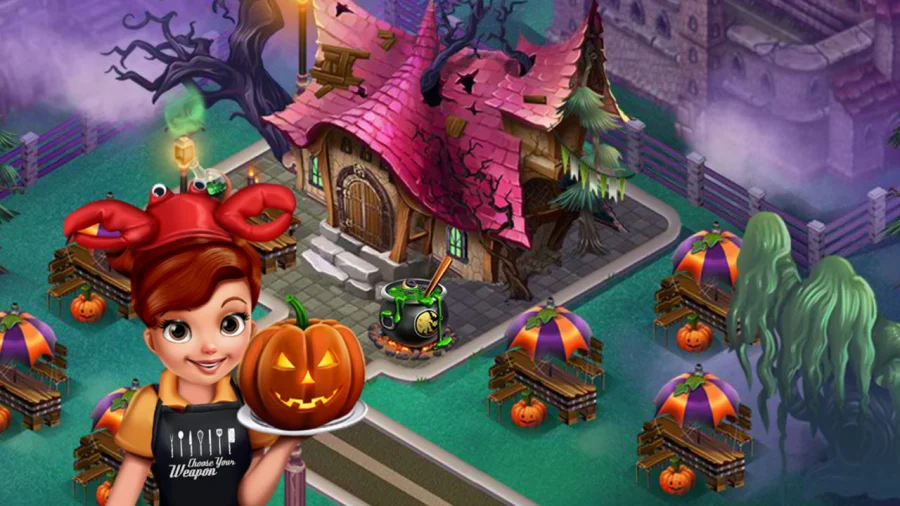 Cooking Fast Halloween kitchen serving spooky seasonal food